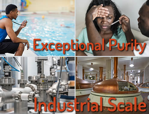 Industrial Scale Water Purification Aqua Filtration High Volume high purity water filtration and purification systems for Industrial, Medical and Municipal scale use.