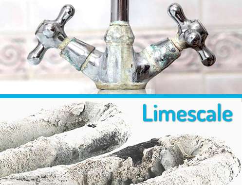 Limescale Water Hardness Picture showing the effect of Limescale buildup on sanitary ware, taps, and electrical heating elements found in electrical goods and consumer water heater devices